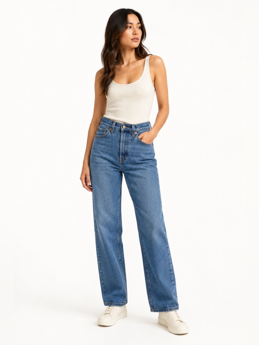 Levi’s Wedgie Straight Jeans High Rise Medium Wash Denim W25 L28 Casual Classic
